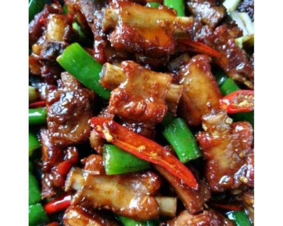 Spicy Pork Ribs Rice香辣排骨饭